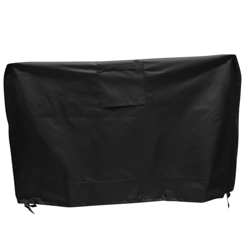 EPIGEIST Oxford Grillabdeckung Rund Wetterfeste BBQ Grillhaube mit Zugband Reißfest und UV Beständig Grill Abdeckhaube für Outdoor Feuerstellen Schwarz von EPIGEIST