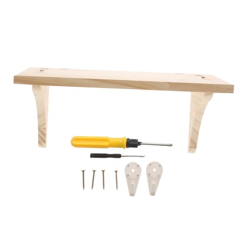 EPIGEIST Praktisches Wandregal aus Holz Stabiles Wandmontage Design Platzsparendes Aufbewahrungsregal für Küche Bad Wohnzimmer Geeignet für Duschgel Pflanzen Dekorationen von EPIGEIST