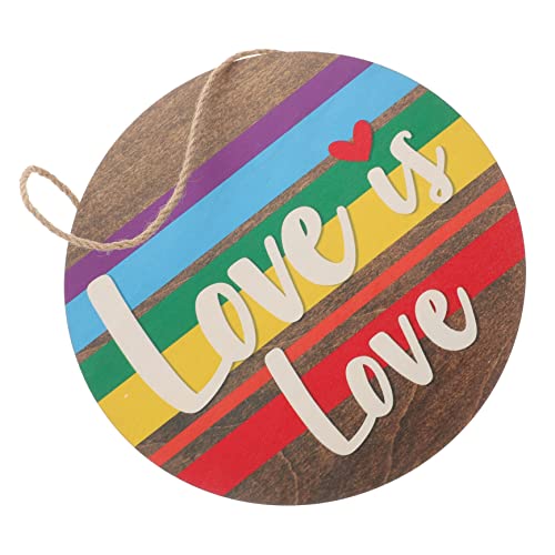 EPIGEIST Pride Month Dekoration Holz Türschild Regenbogen Wandhänger Langlebig Frontseitig für Zuhause Wand Fenster Geeignet Einfache Anbringung für Pride Partys und Stolzfeiern von EPIGEIST