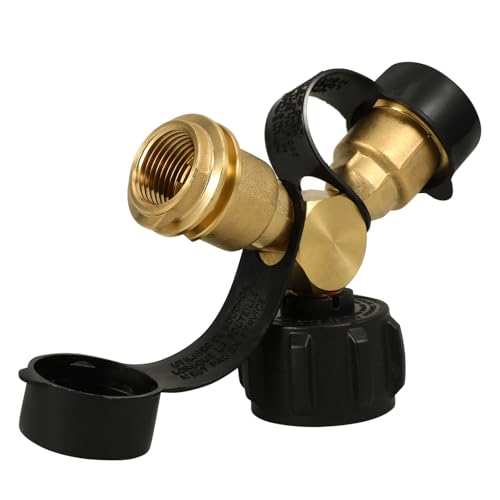 EPIGEIST Propangas Y verteiler Gas Adapter Anschluss Verteiler für Grill Campingkocher Fire Pit Langlebig Kompatibel mit Pol Druckminderer Einfache Installation Vielseitig für Gasgeräte von EPIGEIST
