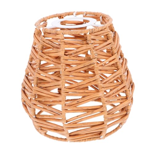 EPIGEIST Rattan Lampenschirm Deckenleuchte Handgewebt Natürlicher Korb für Esszimmer und Schlafzimmer Warmes Licht Rustikaler Stil Vintage Bauernhaus Dekoration von EPIGEIST