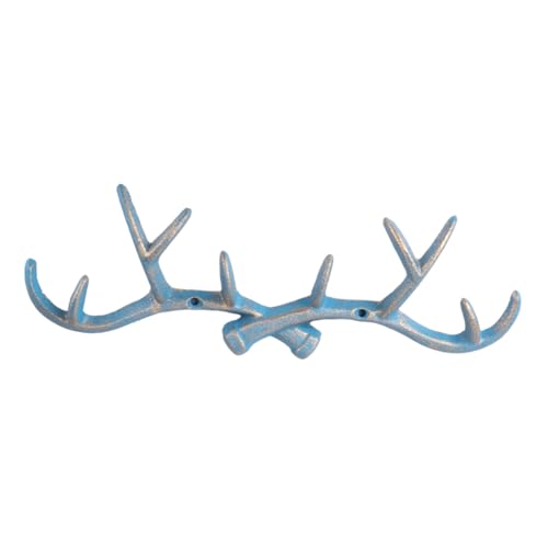 EPIGEIST Retro Antler Wandhaken aus Robustem Metall Stilvoller Kleider und Hut Haken für Wandmontage Stabile Aufhängung zur Kleiderorganisation und Wohnraumdekoration Blaues Design EPIGEIST Retro Antler Wandhaken aus Robustem Metall Stilvoller Kleider und Hut Haken für Wandmontage Stabile Aufhängung zur Kleiderorganisation und Wohnraumdekoration Blaues Design von EPIGEIST