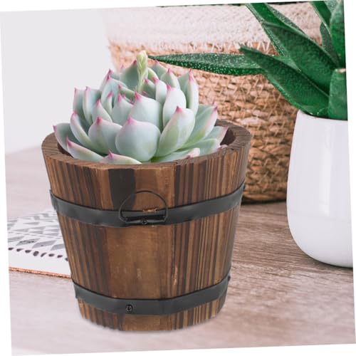 EPIGEIST Retro Holzblumentopf Großer Vintage Pflanzkübel Holzfass Gartenkübel für Sukkulenten Gemüse Pflanzen Mehrzweck Outdoor Planter Box für Haus Büro Dekoration EPIGEIST Retro Holzblumentopf Großer Vintage Pflanzkübel Holzfass Gartenkübel für Sukkulenten Gemüse Pflanzen Mehrzweck Outdoor Planter Box für Haus Büro Dekoration von EPIGEIST