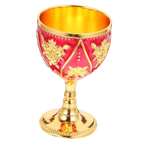 EPIGEIST Retro Metall Schnapsglas Geprägter Kleiner Weißweinbecher Vintage Stil Langlebiger Stabiler Trinkbecher für Bar Zuhause Dekoratives Antikes Design von EPIGEIST