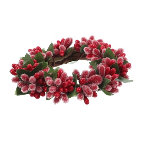 EPIGEIST Romantischer Weihnachtskerzenring mit Künstlicher Roter Beeren Girlande Dekorativer Kerzenhalter für Stabkerzen Eleganter Tischschmuck für Weihnachten Hochzeit und Festliche EPIGEIST Romantischer Weihnachtskerzenring mit Künstlicher Roter Beeren Girlande Dekorativer Kerzenhalter für Stabkerzen Eleganter Tischschmuck für Weihnachten Hochzeit und Festliche von EPIGEIST