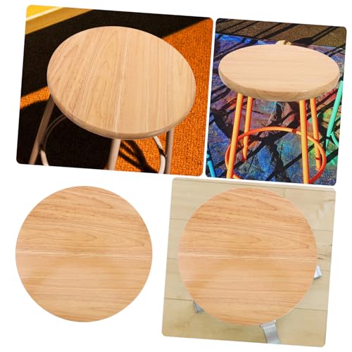 EPIGEIST Runder Holzsitz für Barhocker mit Stabilem Eisenverstärkung Ersatzsitz für Runde Hocker Natürlicher Holzmaserung Komfortabel und Einfach zu Montieren Passend für Esszimmer von EPIGEIST