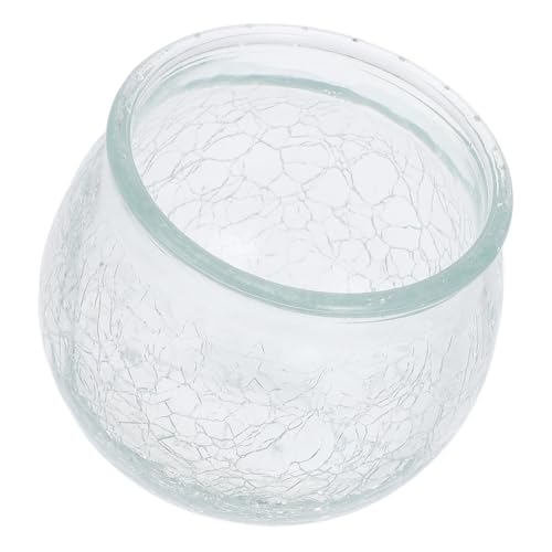 EPIGEIST Runder Lampenschirm aus Eisrissglas Dekorativer Ersatz für Außenleuchten Wetterfester Langlebiger Glasornament Lampenschirm für Garten und Terrasse Einfache Montage Stilvolle von EPIGEIST