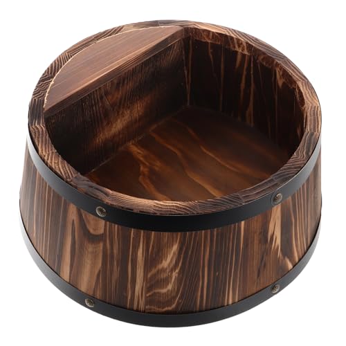 EPIGEIST Rustikales Wand Weinregal aus Whiskeyfass Vintage Display Shelf für Flaschen Multifunktionales Wandmontage Regal für Whisky und Weinflaschen Dekoratives Barrel Shelf für Zuhause von EPIGEIST