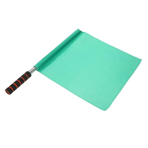 EPIGEIST Schiedsrichter Signalflagge Grün mit Rutschfestem Edelstahlgriff Langlebige Handfahne für Wettkämpfe Sportveranstaltungen Fan unterstützung und Wettbewerbssignale von EPIGEIST