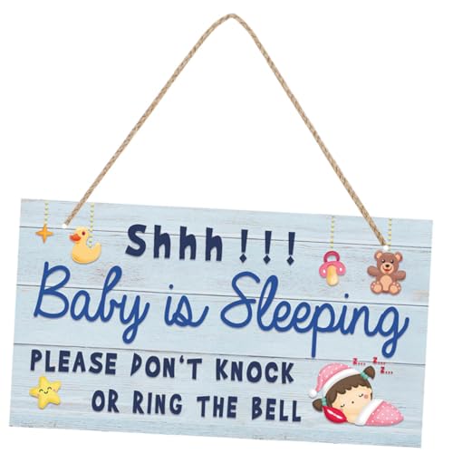 EPIGEIST Schlafschild aus Holz mit Niedlichem Cartoon Motiv Türschild für Eingangstür Schläft Ruhiges Schild Dekoratives Hängeschild für Schlafzimmer und Haustür EPIGEIST Schlafschild aus Holz mit Niedlichem Cartoon Motiv Türschild für Eingangstür Schläft Ruhiges Schild Dekoratives Hängeschild für Schlafzimmer und Haustür von EPIGEIST