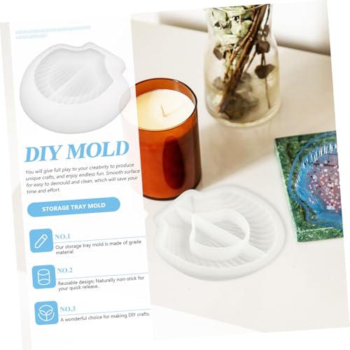 EPIGEIST Silikonform DIY Aufbewahrungs tablett Muschel Motiv Flexibel Geruchsneutral für Schmuck Snacks Desktop Organizer Epoxidharz Gießform Meerestiere Originelles Basteln von EPIGEIST
