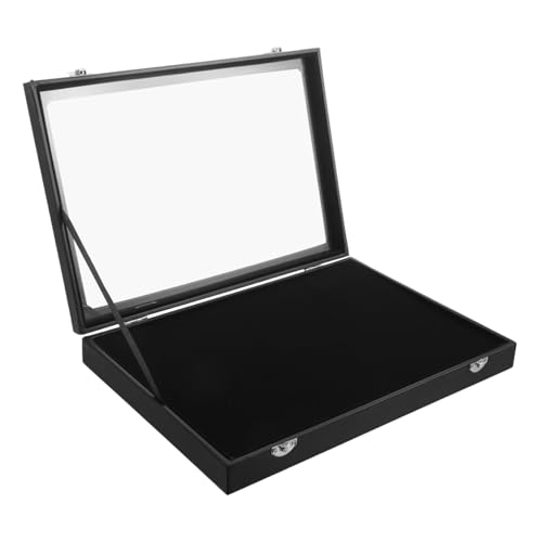 EPIGEIST Transparente Lapel Pin Display Box mit Staubschutz Großer Schmuck und Abzeichen Organizer Vielseitiger Medaillen und Broschenhalter Klare Vitrine mit Flexiblem Aufstellungsmodus von EPIGEIST