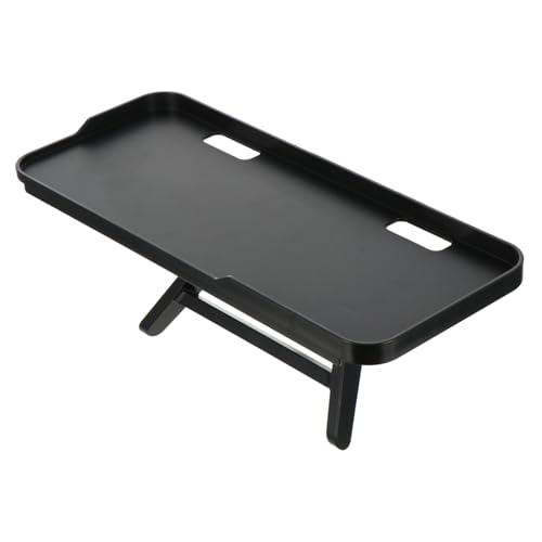 EPIGEIST Verstellbares Tv und Computer Monitor Regal zur Bildschirmablage und Aufbewahrung Platzsparender Aufsatz für Top Box Router und Zubehör Schwarzes Multifunktions Organizer Regal von EPIGEIST