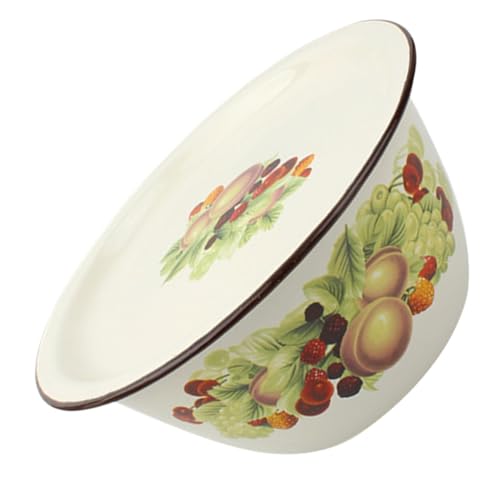 EPIGEIST Vintage Emaille Schüssel mit Deckel Vielseitige Servierschale für Suppe Lagerung von Schmalz und Küchenaufgaben Robustes Sicheres Material als Vorrats und Servierbehälter EPIGEIST Vintage Emaille Schüssel mit Deckel Vielseitige Servierschale für Suppe Lagerung von Schmalz und Küchenaufgaben Robustes Sicheres Material als Vorrats und Servierbehälter von EPIGEIST