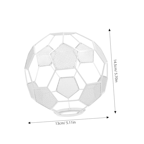 EPIGEIST Vintage Metall Käfig Lampenschirm Fußball Design Hollow out Lampenabdeckung aus Stahl Weiße Pendelleuchte für Wohnzimmer Trendige Elektrobeschichtete Optik Weiches Licht von EPIGEIST