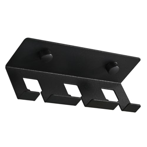 EPIGEIST Wandmontierter Kabelhalter aus Space Aluminium Steckdosen Kabelorganizer Steckdosenhalterung ohne Bohren Multifunktionaler Haken für Haushalt und Büro Schwarz von EPIGEIST