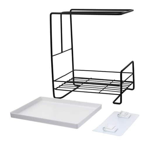 EPIGEIST Wandmontiertes Küchen Schwamm und Seifenhalter Abtropfgestell aus Robustem Metall Bohrfreier Korrosionsbeständiger Organizer für Spülbecken und Arbeitsflächen Modernes Design von EPIGEIST