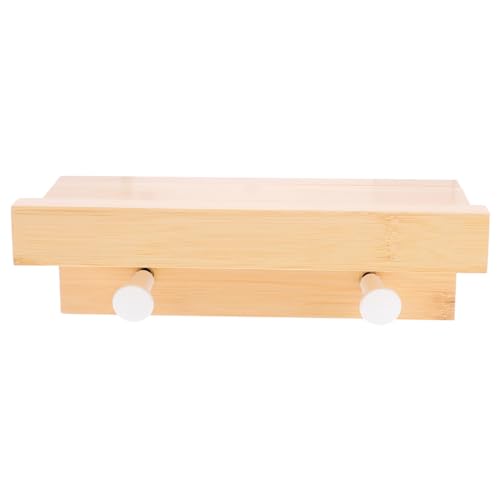 EPIGEIST Wandregal mit Haken Schwebendes Wandboard für Küche Bad Büro Robustes Wandmontage Regalbrett zur Aufbewahrung von Schlüsseln Taschen und Dekoration Langlebig und Belastbar von EPIGEIST