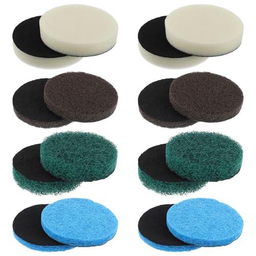 EPLZON 16pcs Cleaning Brush Pads Elektrische Reinigungsbürste Pad Set 4 Schaum Pads 4 Küchenmatten 4 Performance Pads 4 Mikrofaser Pads passend für Bosch Haus/Garten 6033 Batterie Reinigungsbürste von EPLZON