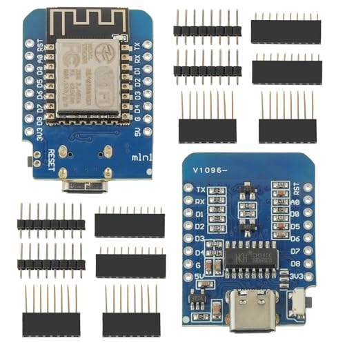 EPLZON 2 Stück ESP8266 Mini Entwicklungsboard ESP8266-12F Basiertes Wireless NodeMcu Lua WiFi Modul Type-C Stecker Kompatibel mit Arduino EPLZON 2 Stück ESP8266 Mini Entwicklungsboard ESP8266-12F Basiertes Wireless NodeMcu Lua WiFi Modul Type-C Stecker Kompatibel mit Arduino von EPLZON