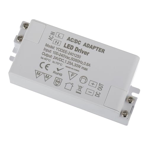 EPLZON 24V 30W LED Transformator Treiber Elektronischer Transformator LED Treiber Konstantspannungs Schaltnetzteil für LED-Leuchtenbeleuchtung LED Streifen LED Glühbirne und Türklingel EPLZON 24V 30W LED Transformator Treiber Elektronischer Transformator LED Treiber Konstantspannungs Schaltnetzteil für LED-Leuchtenbeleuchtung LED Streifen LED Glühbirne und Türklingel von EPLZON