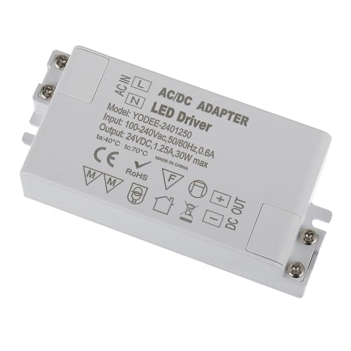 EPLZON 24V 30W LED Transformator Treiber Elektronischer Transformator LED Treiber Konstantspannungs Schaltnetzteil für LED-Leuchtenbeleuchtung LED Streifen LED Glühbirne und Türklingel von EPLZON