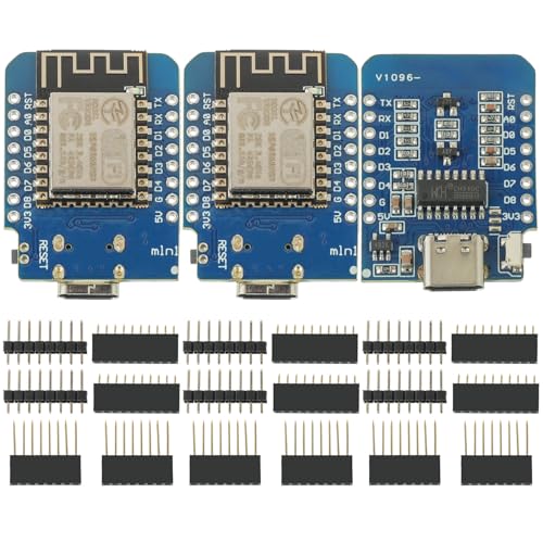 EPLZON 3 Stück ESP8266 Mini Entwicklungsboard ESP8266-12F Basiertes Wireless NodeMcu Lua WiFi Modul Type-C Stecker Kompatibel mit Arduino EPLZON 3 Stück ESP8266 Mini Entwicklungsboard ESP8266-12F Basiertes Wireless NodeMcu Lua WiFi Modul Type-C Stecker Kompatibel mit Arduino von EPLZON