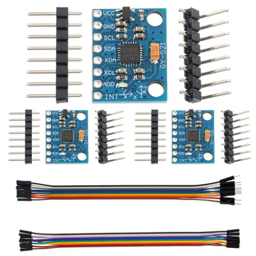 EPLZON 3 Stück MPU-6050 GY-521 MPU6050 3 Achsen Beschleunigungssensor Modul 6 DOF Gyroskop Sensormodul 16 Bit AD Wandler Datenausgang IIC I2C für Arduino(Packung mit 3 Stück) von EPLZON