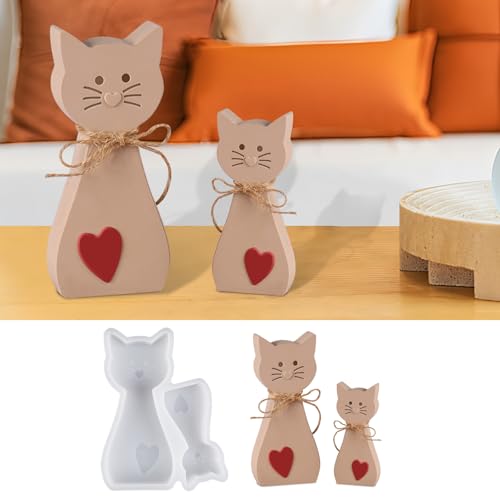 2 Stück Silikonformen Gießformen Katze, 3D Silikonform Katze Silikonform Tiere, Gießformen Katze für Bastelarbeiten, Gips, Kunsthandwerk 2 Stück Silikonformen Gießformen Katze, 3D Silikonform Katze Silikonform Tiere, Gießformen Katze für Bastelarbeiten, Gips, Kunsthandwerk von EPODA