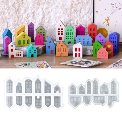 EPODA 22 Stück 3D Gießformen Silikon Häuser Silikonform Haus Kerzenhalter Weihnachten Gips Gießen Giessformen DIY EPODA 22 Stück 3D Gießformen Silikon Häuser Silikonform Haus Kerzenhalter Weihnachten Gips Gießen Giessformen DIY von EPODA