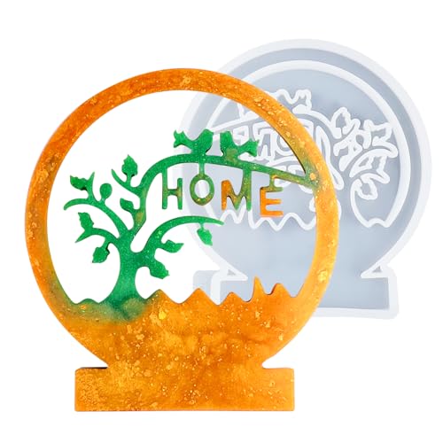 EPODA Silikon Gießformen Für Kerzenständer - Häuser Und Bäume Designs Aus Beton, Ideal Für Gips, DIY Runde Formen EPODA Silikon Gießformen Für Kerzenständer - Häuser Und Bäume Designs Aus Beton, Ideal Für Gips, DIY Runde Formen von EPODA
