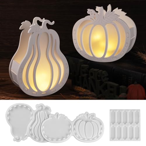 EPODA Silikonform Herbst Halloween Gießform, 3D Kürbis Gipsform Silikon zum Basteln, DIY Deko Silikonformen Kürbisse Giessformen Herbsts Halloween Dekoration EPODA Silikonform Herbst Halloween Gießform, 3D Kürbis Gipsform Silikon zum Basteln, DIY Deko Silikonformen Kürbisse Giessformen Herbsts Halloween Dekoration von EPODA