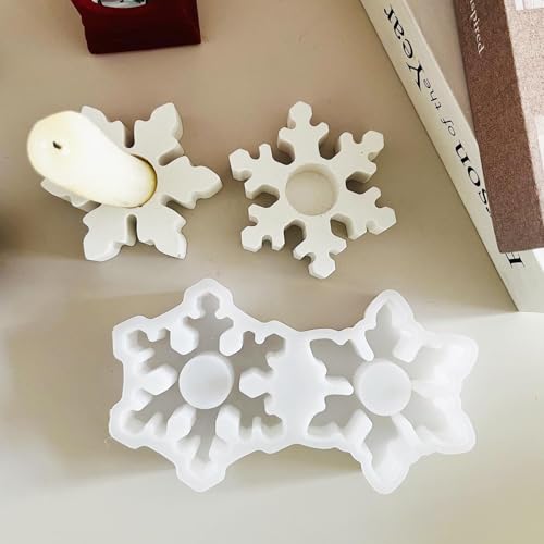 EPODA Weihnachten Silikonform Kerzenhalter Schneeflocken Design Runder Stabkerzenhalter Gießform für Weihnachtskerzen DIY Deko EPODA Weihnachten Silikonform Kerzenhalter Schneeflocken Design Runder Stabkerzenhalter Gießform für Weihnachtskerzen DIY Deko von EPODA