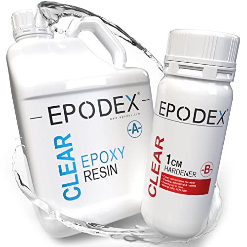 EPODEX® 2K Epoxidharz | Epoxy in Gießhöhe 0-1cm | Kunst, Handwerk und Epoxidharz Zubehör | Gießharz | Kunstharz | Resin | Klar oder in 40 Epoxidharz Farbe | Mengenrabatt von EPODEX