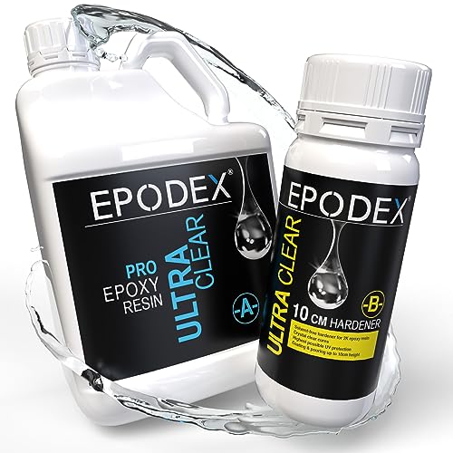EPODEX® 2K Epoxidharz | Epoxy in Gießhöhe 0-10cm | River-Tische, Lampen und Epoxidharz Zubehör | Gießharz | Kunstharz | Resin | Glasklar oder in 40 Epoxidharz Farbe | Mengenrabatt von EPODEX