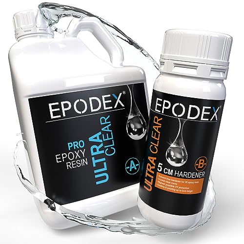 EPODEX® 2K Epoxidharz | Epoxy in Gießhöhe 0-5cm | River-Tische, Lampen und Epoxidharz Zubehör | Gießharz | Kunstharz | Resin | Glasklar oder in 40 Epoxidharz Farbe | Mengenrabatt von EPODEX