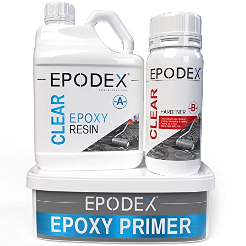 EPODEX® 2K Epoxidharz für Oberflächen aller Art. Arbeitsplatten (Countertops), Tische, Theken, usw. | Gießharz | Kunstharz | Resin | in 45 Farben | Mengenrabatt von EPODEX