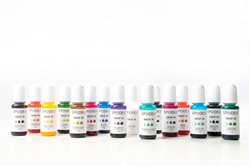 EPODEX® Drop-In Farbstoff Semi-Transparent | 16 Farben | für Epoxidharze | Mengenrabatt von EPODEX