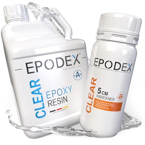 EPODEX Epoxidharz Set ECO+ | klares Epoxy Resin für Gießhöhen bis 5cm | Gießharz-Set ohne oder mit Farbpigmenten | für River-Tische, Lampen, Projekte mit hohen Form- und Gussteilen und vieles mehr EPODEX Epoxidharz Set ECO+ | klares Epoxy Resin für Gießhöhen bis 5cm | Gießharz-Set ohne oder mit Farbpigmenten | für River-Tische, Lampen, Projekte mit hohen Form- und Gussteilen und vieles mehr von EPODEX
