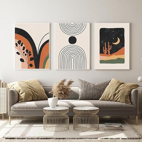 EPOKNQ Böhmische Wandkunst Malerei, Modernes Schlafzimmer Wohnzimmer Abstraktes Poster, Home Hintergrund Wanddekoration Poster, Rahmenlos (K8,40x60cm*3) von EPOKNQ