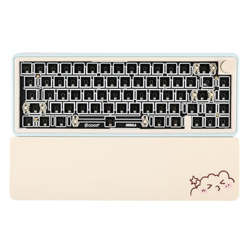 EPOMAKER CIDOO Nebula 65% Mechanische KIT-Tastatur, BT/2,4 GHz/Typ-C, die VIA und Hot-Swap, mit 3000-mAh-Akku, NKRO, nach Süden RGB, für Win/Mac (Blue) von EPOMAKER