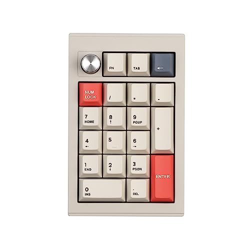 EPOMAKER CIDOO V21 VIA Programmierbarer Dichtungsnummernblock, Dreifach-Modus Hot Swappable Ziffernblock mit Gehüuse aus Aluminiumlegierung, Drehknopf, 1000mAh Akku, Poronschaum für E-Sport Mac Win von EPOMAKER