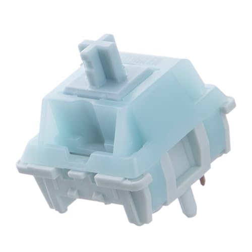 EPOMAKER Creamy Jade 45gf Gaming-Tastatur Switches, 100 PCS Linear Schalter, 5-Pin Pre-Lubed, mit PC/PA66 Gehäuse, POK Stem, Kompatibel mit MX Keycaps für Mechanische Tastatur (Creamy Jade) von EPOMAKER