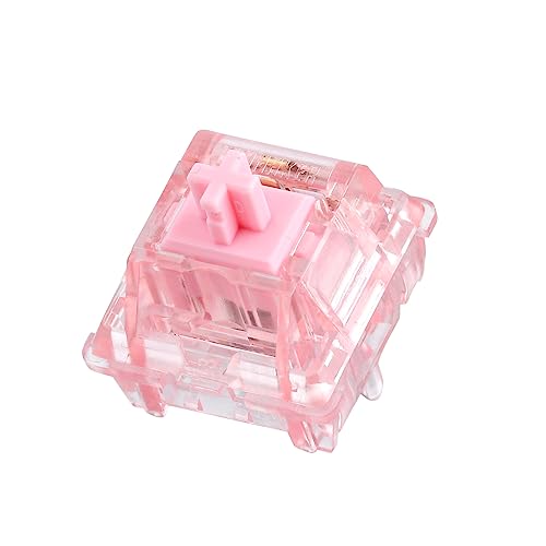 EPOMAKER Dawn Pink 38gf Linearer Mechanischer Tastaturschalter, 30-teilige 5-Pin-Schalter-Set mit POM-Stem, Durchsichtiges PC-Gehäuse, für Gaming DIY Tastatur von EPOMAKER