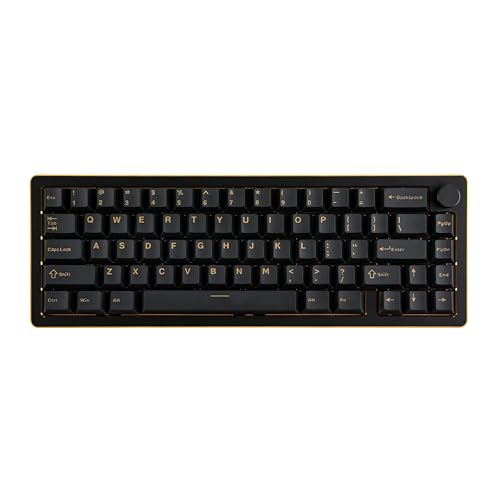 EPOMAKER Tide65 65% VIA/QMK Aluminium Mechanische Tastatur. Hot-Swap-fähig Tastatur Tri-Mode mit RGB,FR4-Platte,Metall,für PC/Mac/Gaming (schwarz) von EPOMAKER