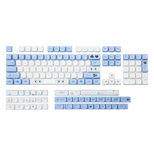 EPOMAKER Wonderland Whimsy 146 Tasten MOA-Profil ANSI Mac/Win-Layout PBT-Tastenkappen-Set für mechanische Gaming-Tastatur von EPOMAKER