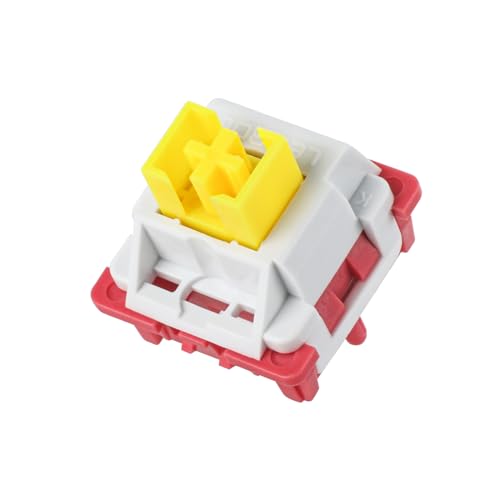 EPOMAKER x LEOBOG werkseitig geschmierter Schalter mit POM-Stiel, LED-Steckplatz für mechanische Gaming-Tastatur (LEOBOG Nimbus V3 Switch, Yellow) von EPOMAKER