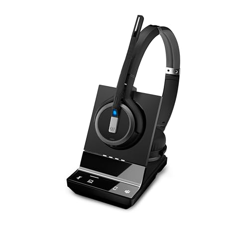 EPOS Impact SDW 5063T EU/UK/AUS - Drahtloses DECT-Headset, Optimiert für UC und Microsoft Teams, Dreifache Konnektivität von EPOS