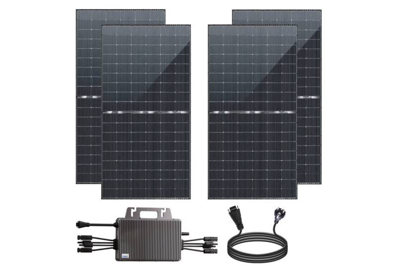 EPP.Solar Balkonkraftwerk 2000W/1760W Bifazial Komplett-Steckdose, Monokristallin, (4x 440W Bifaziale Solarmodule, mit TSUN 2000W WiFi Wechselrichter bis zu 2000W erweiterbar), Smart Mini PV Anlage von EPP.Solar