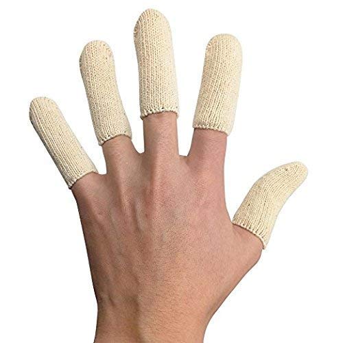 EPRHAY Premium-Baumwoll-Kissen für Finger, Zehen, Daumen und Kinderbett, Fingerschutz, schützt die Fingerkuppen, vor Ekzemen, Haut, Risse, Schwielen, leitet Feuchtigkeit ab, 20 Stück, lang von EPRHAY